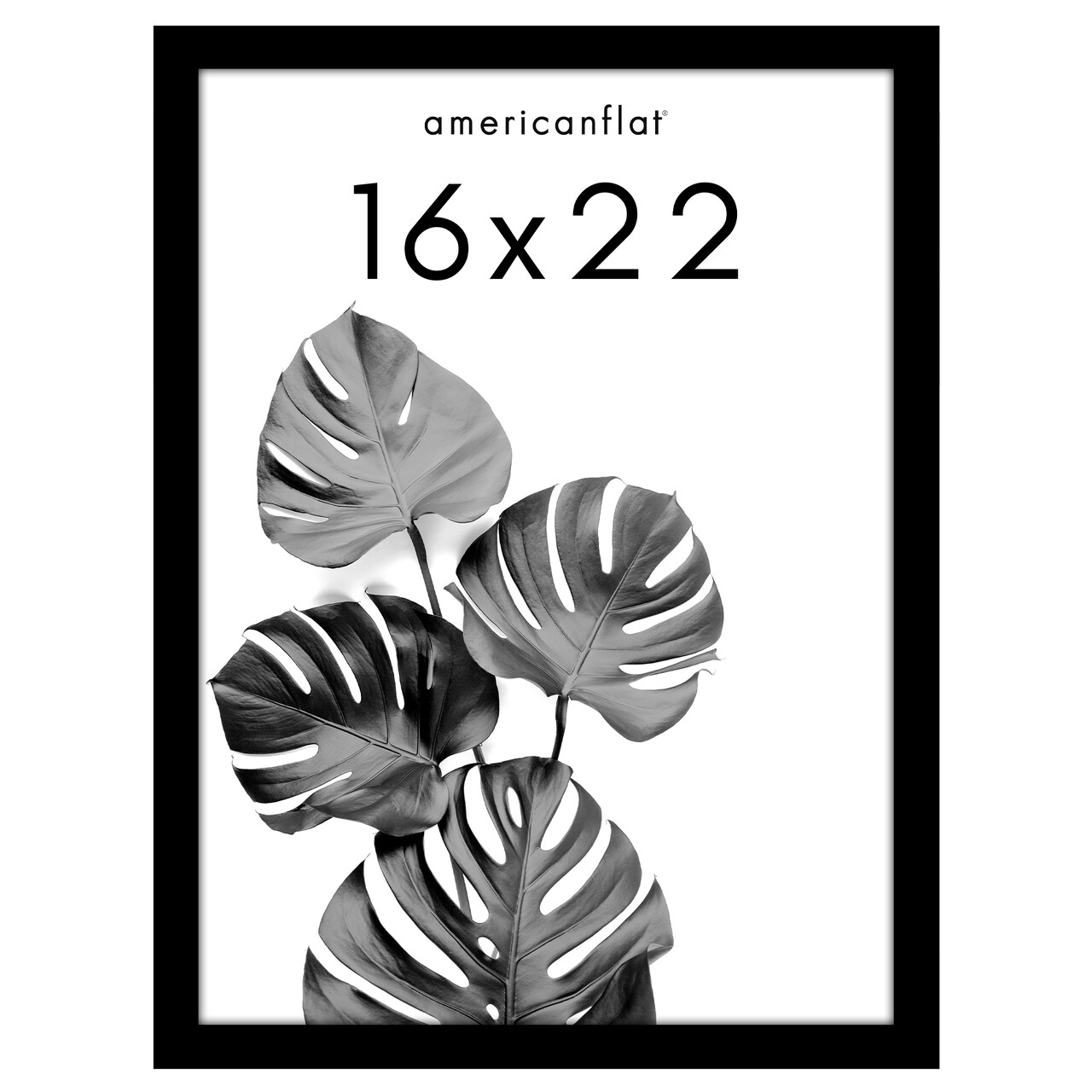 Americanflat Gallery Poster Frame - Wooden Picture Frame for Wall Art - Plexiglass Cover - Hanging Hardware for Horizontal or Vertical Display